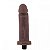 Pênis vibrador cyber skin 18x4cm - cor chocolate - Imagem 1