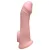 Cock Extender Testicle Ring - CAPA PENIANA COM TEXTURA EM CYBER SKIN MACIO E FLEXÍVEL ANEL PARA ESCROTO - 19x4cm - COR BEGE - Imagem 1