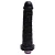 Pênis de Borracha Realística com Vibrador - 20 X 4,5Cm - cor preta - Imagem 1