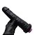 Pênis de Borracha Realística com Vibrador - 20 X 4,5Cm - cor preta - Imagem 3