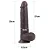 LOVETOY SLIDING SKIN 9.0'' - PRÓTESE REALÍSTICA VERTEBRADA BELISCÁVEL COM GLANDE DEFINIDA, VEIAS SUAVES, ESCROTO E VENTOSA - 23 X 4,2 CM - COR CHOCOLATE - Imagem 3
