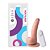 MON PLAISIR - Pênis de borracha realístico curvo com vibrador e ventosa para fixação - 14 X 3,5 Cm - cor bege - Imagem 6