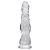 Plug anal em silicone transparente com ventosa - 24,5cm X 5,5cm - Imagem 9