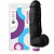 MON PLAISIR - Pênis de borracha realístico com vibrador - 21,5 X 5Cm - cor preta - Imagem 8