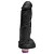 MON PLAISIR - Pênis de borracha realístico com vibrador - 21,5 X 5Cm - cor preta - Imagem 6
