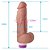 MON PLAISIR - Pênis de borracha realístico com vibrador - 18 X 4,5Cm - cor bege - Imagem 2