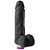 MON PLAISIR - Pênis de borracha realístico com vibrador - 19 X 4,5cm - cor preta - Imagem 1