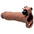 LOVETOY PLEASURE X-TENDER SERIES - CAPA PENIANA EXTENSORA COM PREENCHIMENTO NA PONTA E CÁPSULA VIBRATÓRIA - 21 X 4,5 CM | COR: CHOCOLATE - Imagem 2