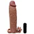 LOVETOY PLEASURE X-TENDER SERIES - CAPA PENIANA EXTENSORA COM PREENCHIMENTO NA PONTA E CÁPSULA VIBRATÓRIA - 21 X 4,5 CM | COR: CHOCOLATE - Imagem 4