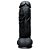 HUMILDE PÊNIS DE BORRACHA SILICONE COM VENTOSA 23,3 X 5,6CM - COR PRETA - Imagem 2