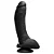 JEFF - PÊNIS DE BORRACHA SILICONE COM VENTOSA 23,3 X 5,6CM - COR PRETA - Imagem 1