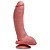 JEFF - PÊNIS DE BORRACHA SILICONE COM VIBRADOR E VENTOSA 24 X 5 CM - COR BEGE - Imagem 3
