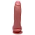 JEFF - PÊNIS DE BORRACHA SILICONE COM VIBRADOR E VENTOSA 24 X 5 CM - COR BEGE - Imagem 1