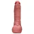 JEFF - PÊNIS DE BORRACHA SILICONE COM VIBRADOR E VENTOSA 24 X 5 CM - COR BEGE - Imagem 2