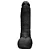 JEFF - PÊNIS DE BORRACHA SILICONE COM VIBRADOR E VENTOSA 24 X 5 CM - COR PRETA - Imagem 4
