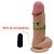 GORDÃO - PÊNIS DE BORRACHA REALÍSTICO VEIAS SALIENTES COM ESCROTO VENTOSA E VIBRADOR  - 19X5,5CM - COR BEGE - Imagem 3