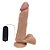RP8 - PÊNIS DE BORRACHA REALÍSTICO VEIAS SALIENTES COM ESCROTO VENTOSA E VIBRADOR  - 19X4,5CM - COR BEGE - Imagem 1