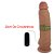 PITOKÃO - PÊNIS DE BORRACHA REALÍSTICO VEIAS SALIENTES COM ESCROTO VENTOSA E VIBRADOR  - 28X6CM - COR BEGE - Imagem 3