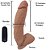 PITOKÃO - PÊNIS DE BORRACHA REALÍSTICO VEIAS SALIENTES COM ESCROTO VENTOSA E VIBRADOR  - 28X6CM - COR BEGE - Imagem 2