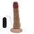 CURVADINHO - PÊNIS DE BORRACHA REALÍSTICO VEIAS SALIENTES COM ESCROTO VENTOSA E VIBRADOR  - 14X3CM - COR BEGE - Imagem 5