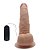 CURVADINHO - PÊNIS DE BORRACHA REALÍSTICO VEIAS SALIENTES COM ESCROTO VENTOSA E VIBRADOR  - 14X3CM - COR BEGE - Imagem 4
