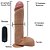 CABEÇÃO - PÊNIS DE BORRACHA REALÍSTICO VEIAS SALIENTES COM ESCROTO VENTOSA E VIBRADOR  - 23X5,5CM - COR BEGE - Imagem 4