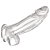 Pênis realístico de silicone transparente com saliências em alto relevo e ventosa - 22 x 5,5cm - Imagem 1