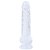 Pênis grande realístico de silicone transparente com saliências em alto relevo e ventosa - 28 x 4,5cm - Imagem 2