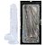 Pênis grande realístico de silicone transparente com saliências em alto relevo e ventosa - 32 x 5cm - Imagem 4