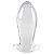 PLUG ANAL TRANSPARENTE DIÂMETRO AVANTAJADO E ALÇA - 16CM - Imagem 1