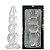 PLUG ANAL SILICONE TRANSPARENTE ESCALONADO COM VENTOSA - 32CM - Imagem 4