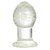 Plug anal em vidro que brilha no escuro - 6x3cm - Imagem 3