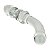 Plug anal de vidro em formato curvo - 18,5 x 3,3 cm - Imagem 1