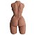 Isabella - Masturbador Masculino Cyberskin em Formato de Meio Corpo - cor chocolate - Imagem 2