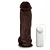Realistic big dildo KING KONG GROSSO - Pênis com escroto, ventosa e vibrador - 22x5,5 cm - cor marrom - Imagem 4