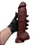 HUMILDE PÊNIS DE BORRACHA SILICONE COM VENTOSA 23,3 X 5,6CM - COR CHOCOLATE - Imagem 1