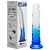 Pênis Realístico Silicone Transparente- 20 X 3,4Cm  - cor azul - Imagem 1
