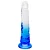 Pênis Realístico Silicone Transparente- 20 X 3,4Cm  - cor azul - Imagem 2