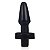 Plug anal cônico 14 x 4,3 cm na cor preto - com vibrador 12 velocidades - Imagem 2