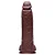 JEFFÃO - PÊNIS DE BORRACHA SILICONE COM VENTOSA 29,5 X 5,8CM - COR CHOCOLATE - Imagem 3