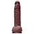 JEFFÃO - PÊNIS DE BORRACHA SILICONE COM VENTOSA 29,5 X 5,8CM - COR CHOCOLATE - Imagem 4