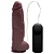 HUMILDE - PÊNIS DE BORRACHA SILICONE COM VIBRADOR E VENTOSA 23,3 X 5,6 CM - COR CHOCOLATE - Imagem 1