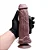 HUMILDE - PÊNIS DE BORRACHA SILICONE COM VIBRADOR E VENTOSA 23,3 X 5,6 CM - COR CHOCOLATE - Imagem 2
