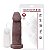 PÊNIS REALÍSTICO VERTEBRADO VIBRADOR CYBER SKIN 19 x 5 CM - COR CHOCOLATE - Imagem 1