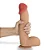 Realistic big dildo Sucuri - Pinto de borracha realístico flexível com escroto e ventosa - 27x6,5cm - cor bege - Imagem 1