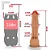 Realistic big dildo Bitelo - Pinto de borracha realístico flexível com escroto e ventosa - 29x6cm - cor bege - Imagem 4