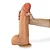 Realistic big dildo Mozão - Pinto de borracha realístico flexível com escroto e ventosa - 29x7,5cm - cor bege - Imagem 1