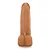 Realistic big dildo Mozão - Pinto de borracha realístico flexível com escroto e ventosa - 29x7,5cm - cor bege - Imagem 5