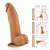 Realistic big dildo Mozão - Pinto de borracha realístico flexível com escroto e ventosa - 29x7,5cm - cor bege - Imagem 6