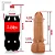 Realistic big dildo Mozão - Pinto de borracha realístico flexível com escroto e ventosa - 29x7,5cm - cor bege - Imagem 3